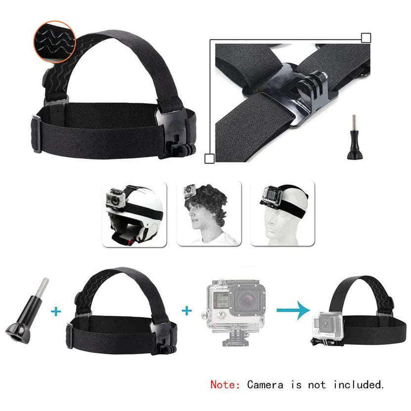 Adjustable Head Mount Phone Holder for POV Recording & Live Streaming