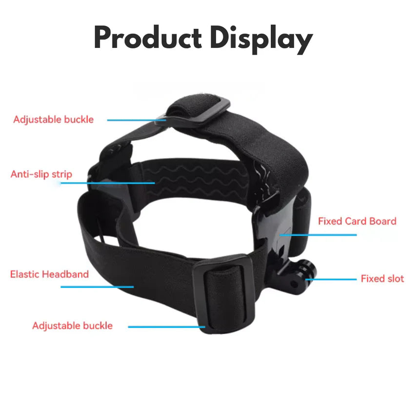 Adjustable Head Mount Phone Holder for POV Recording & Live Streaming