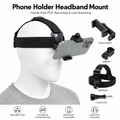 Adjustable Head Mount Phone Holder for POV Recording & Live Streaming