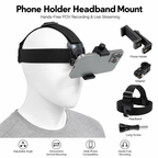 Adjustable Head Mount Phone Holder for POV Recording & Live Streaming