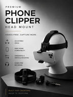Adjustable Head Mount Phone Holder for POV Recording & Live Streaming